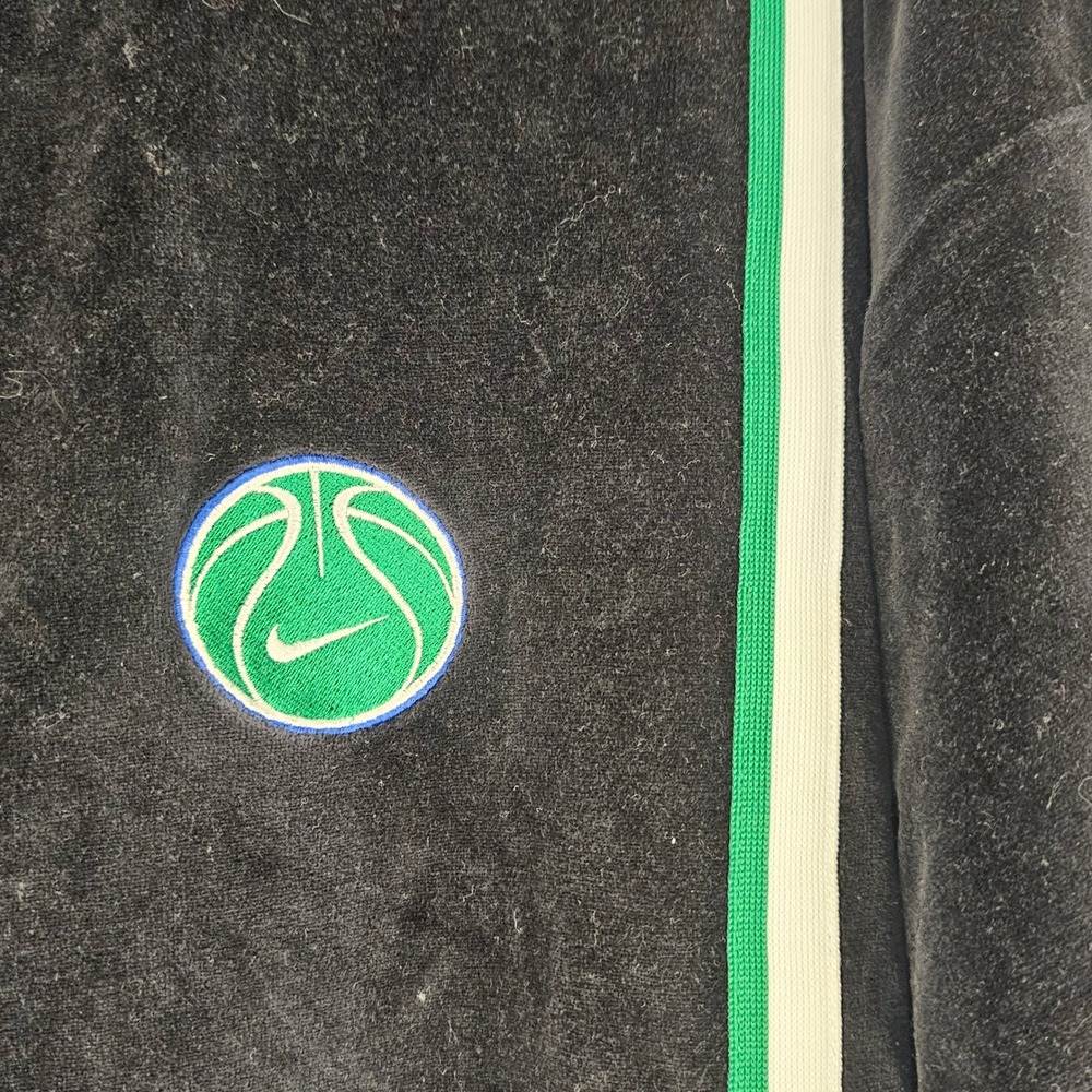 Vintage Nike Mens Black Velour Short Sleeve‎ Full Zip Basketball Jacket XXL - Picture 3 of 5